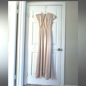 Mango Ballgown Maxi Dress XS Laced Open Back. Never worn.